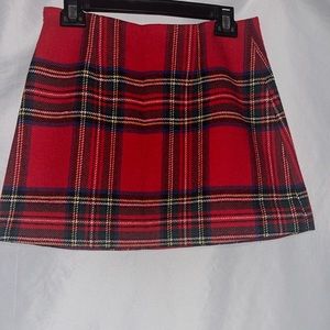 Plaid mini skirt